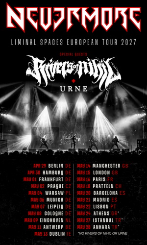 Nevermore European Tour 2027 poster