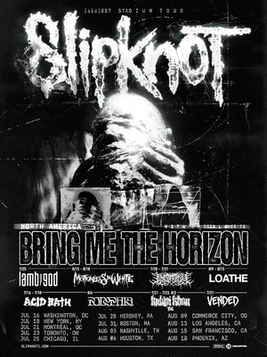 Slipknot worldwide Tour 2027 poster