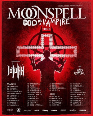 Moonspell European Tour 2027 poster