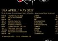 The Dead Daisies European, UK & US Tour 2027 poster